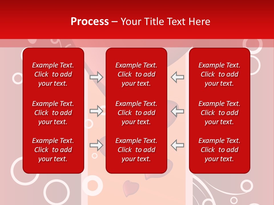 A Red Heart On A Red Background With Bubbles PowerPoint Template