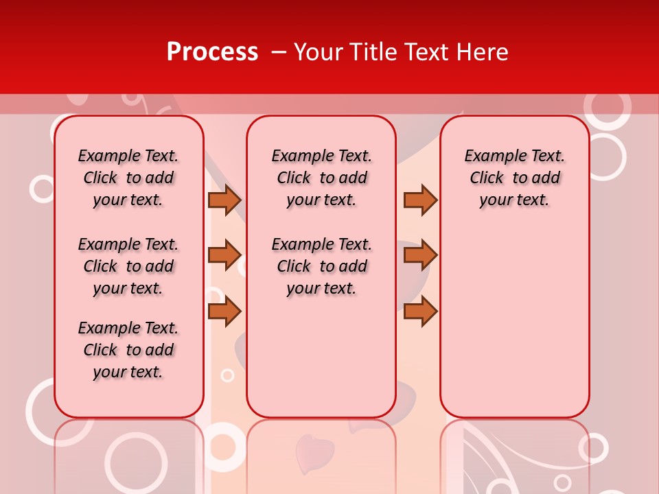 A Red Heart On A Red Background With Bubbles PowerPoint Template