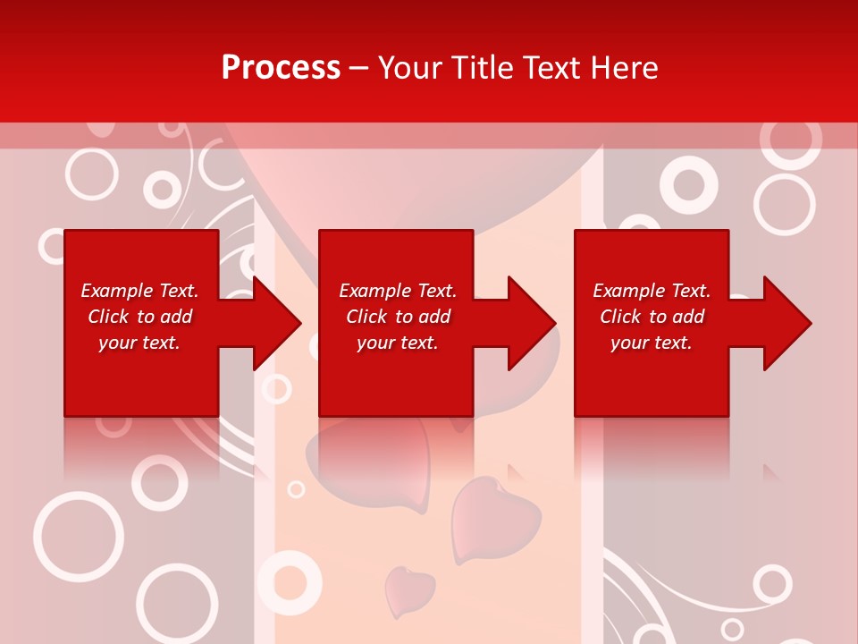A Red Heart On A Red Background With Bubbles PowerPoint Template