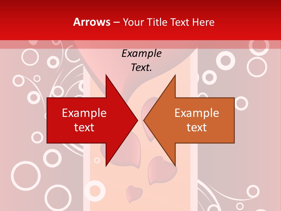 A Red Heart On A Red Background With Bubbles PowerPoint Template