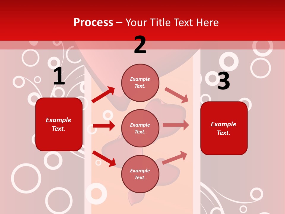 A Red Heart On A Red Background With Bubbles PowerPoint Template