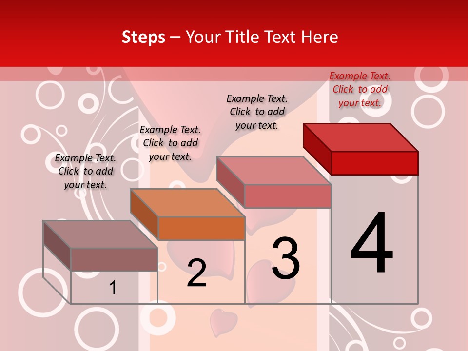 A Red Heart On A Red Background With Bubbles PowerPoint Template