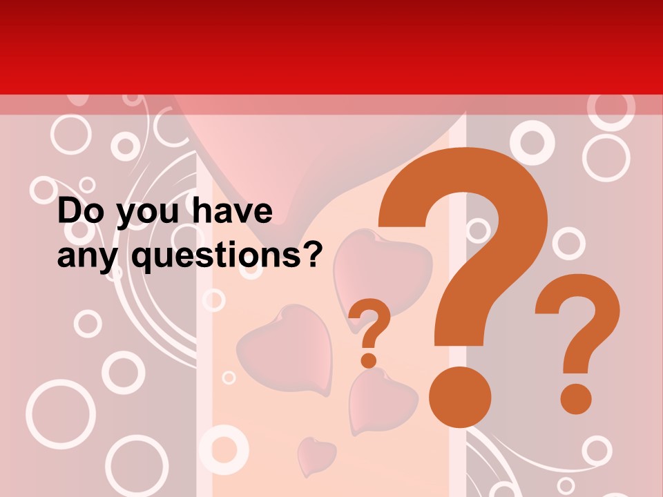 A Red Heart On A Red Background With Bubbles PowerPoint Template