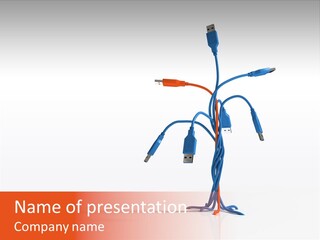 Thumb Cord Store PowerPoint Template