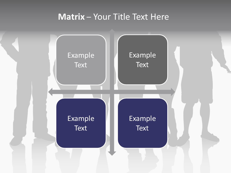Silhouette Group Pose PowerPoint Template