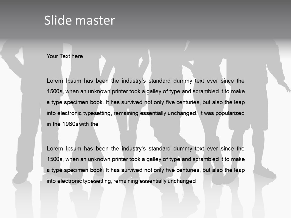 Silhouette Group Pose PowerPoint Template