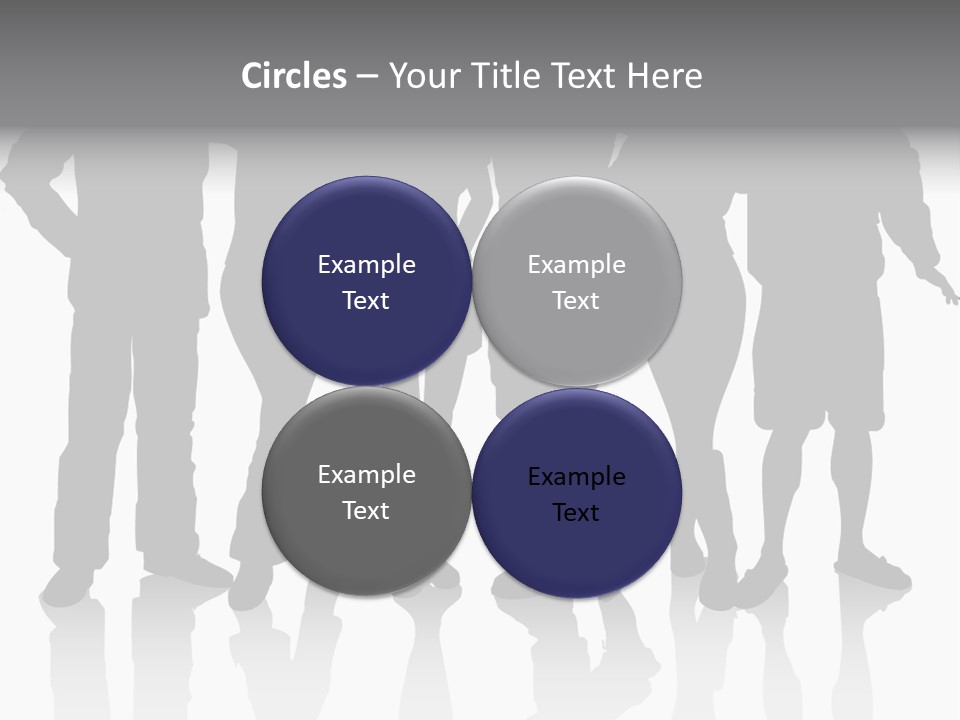 Silhouette Group Pose PowerPoint Template