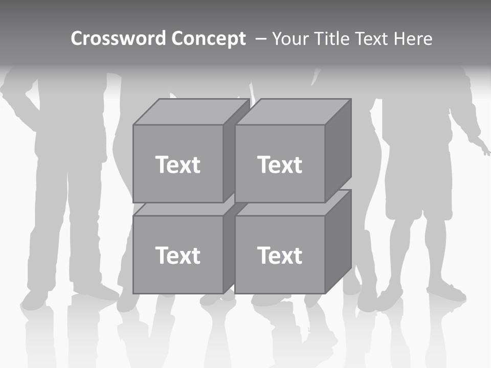Silhouette Group Pose PowerPoint Template