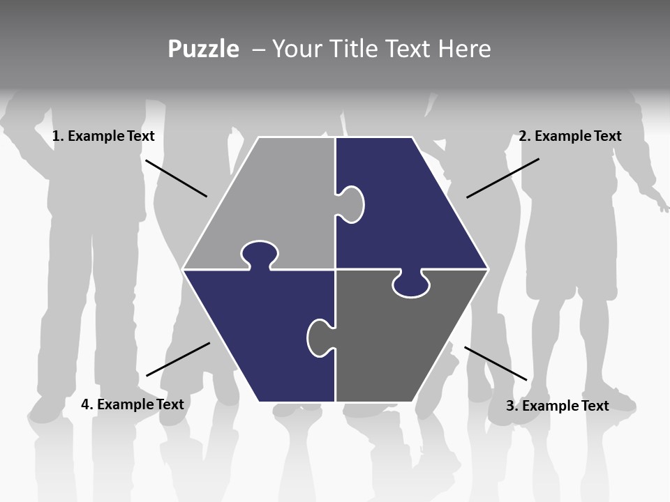 Silhouette Group Pose PowerPoint Template