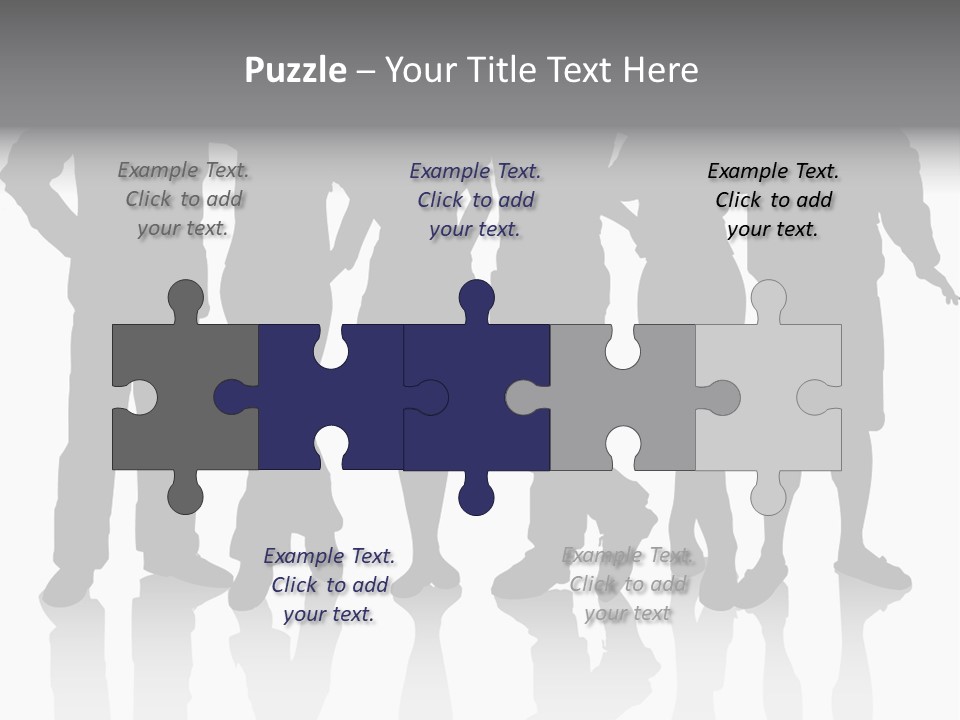 Silhouette Group Pose PowerPoint Template