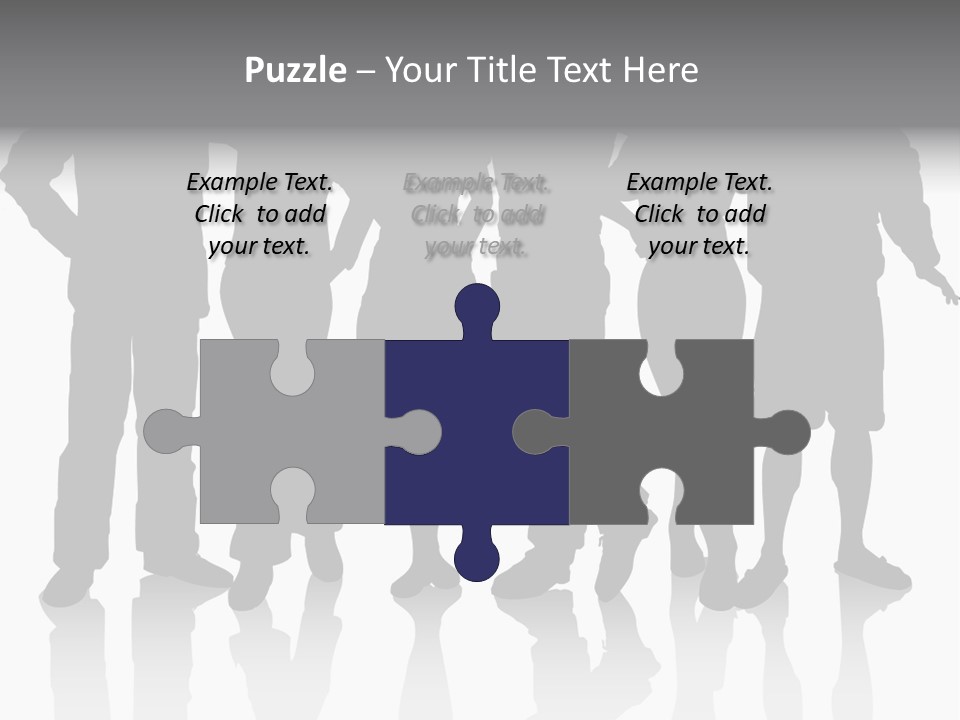 Silhouette Group Pose PowerPoint Template