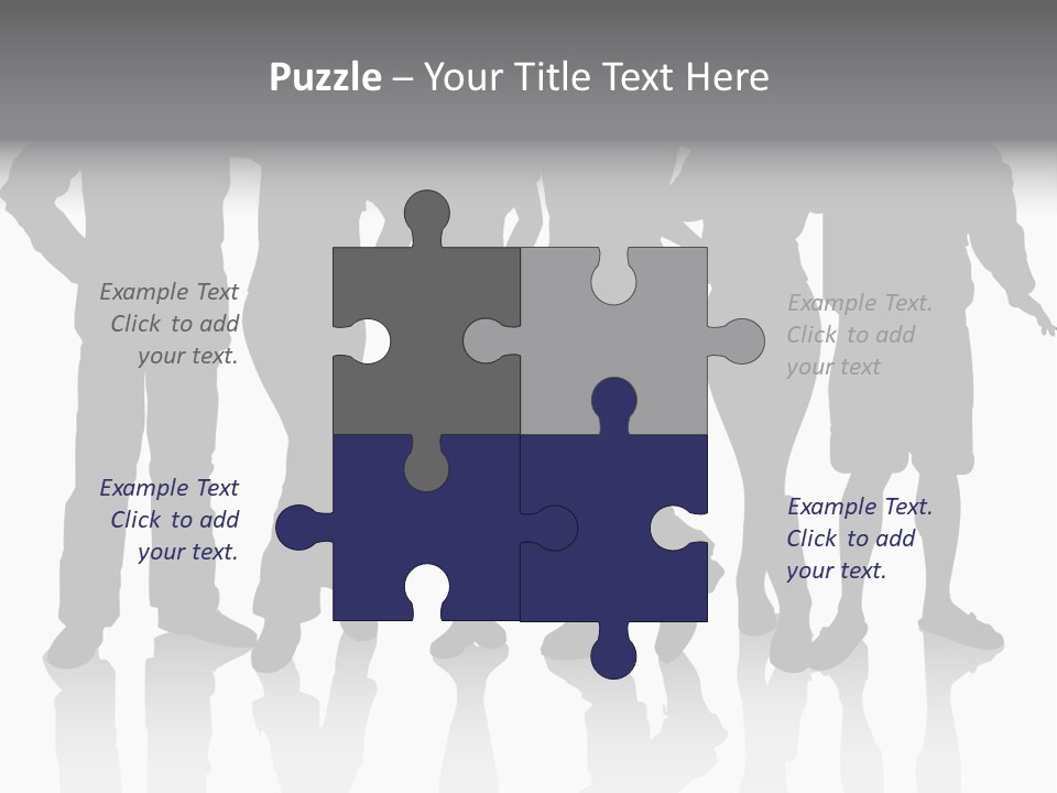 Silhouette Group Pose PowerPoint Template