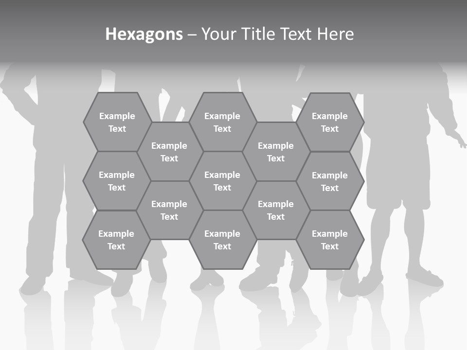 Silhouette Group Pose PowerPoint Template