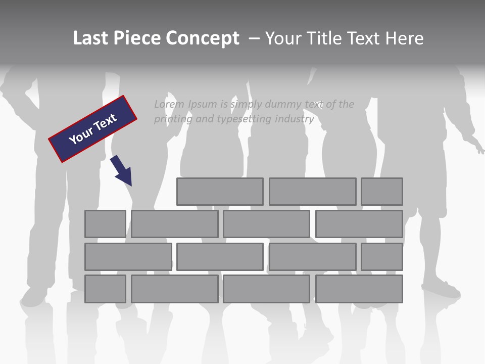 Silhouette Group Pose PowerPoint Template