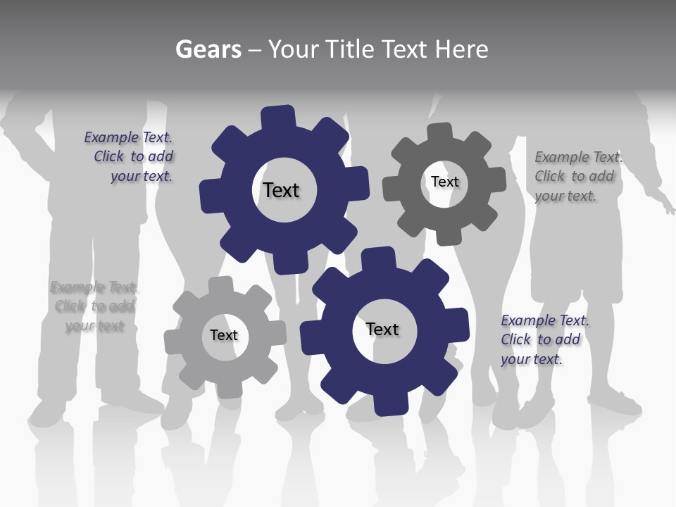 Silhouette Group Pose PowerPoint Template