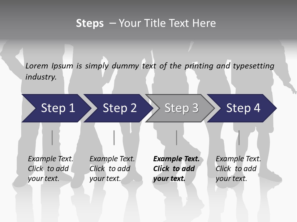 Silhouette Group Pose PowerPoint Template