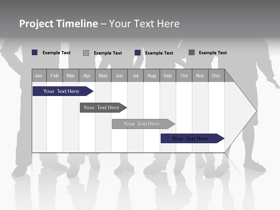 Silhouette Group Pose PowerPoint Template