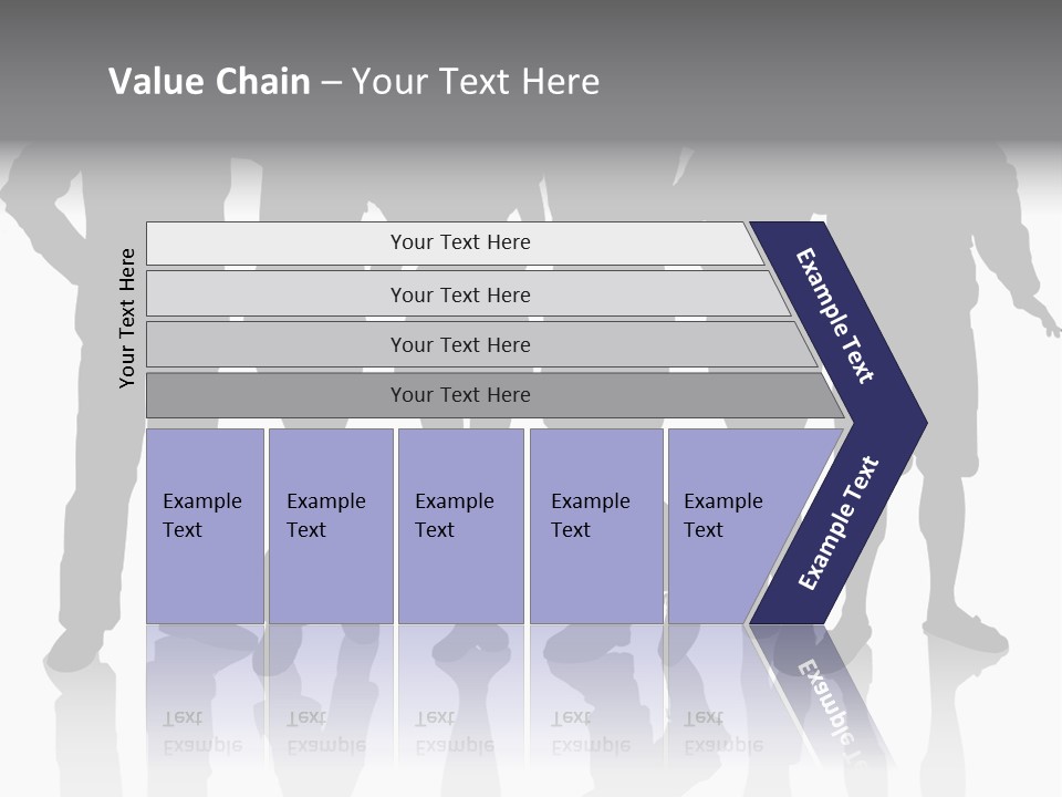 Silhouette Group Pose PowerPoint Template