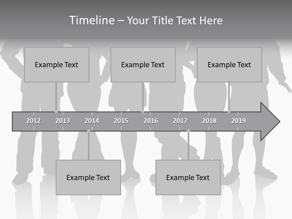 Silhouette Group Pose PowerPoint Template