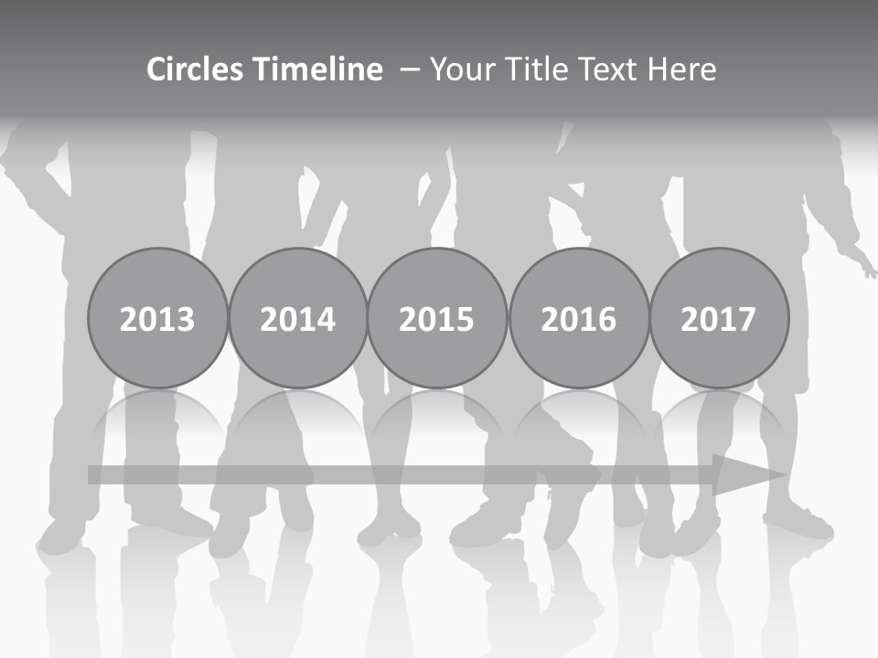 Silhouette Group Pose PowerPoint Template