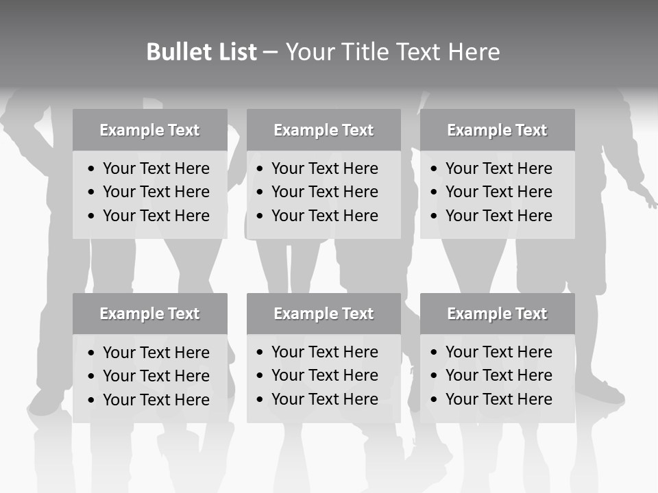 Silhouette Group Pose PowerPoint Template