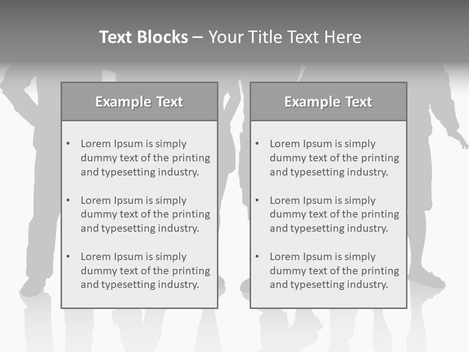 Silhouette Group Pose PowerPoint Template