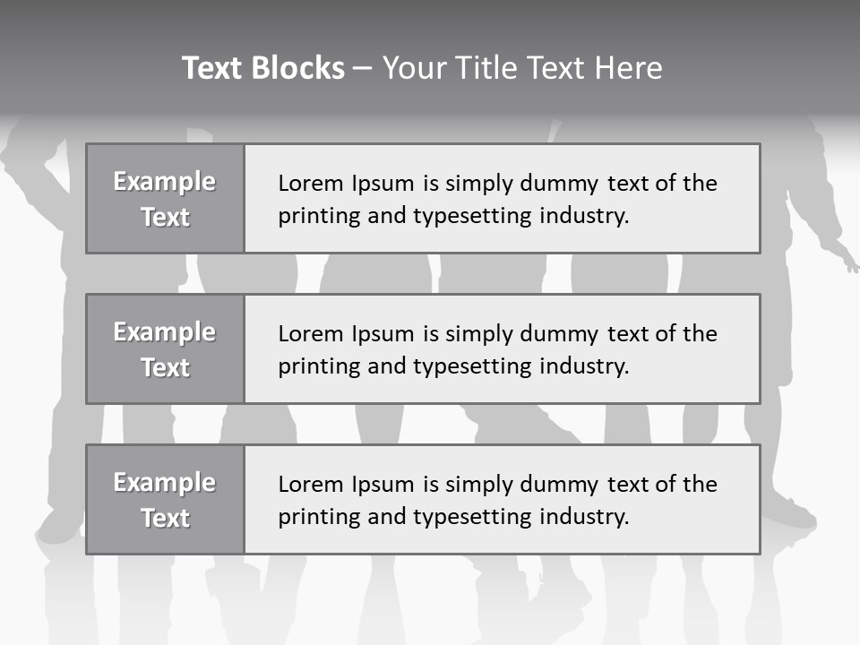 Silhouette Group Pose PowerPoint Template