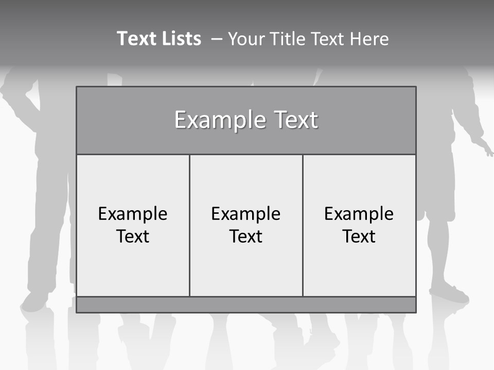 Silhouette Group Pose PowerPoint Template