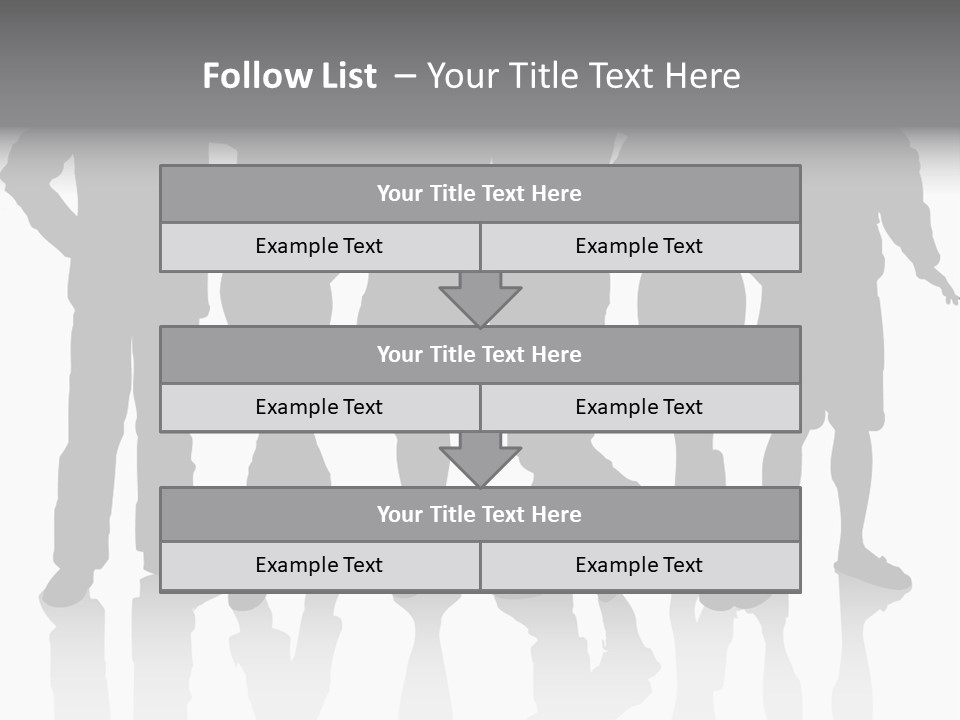 Silhouette Group Pose PowerPoint Template
