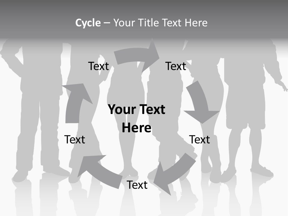 Silhouette Group Pose PowerPoint Template