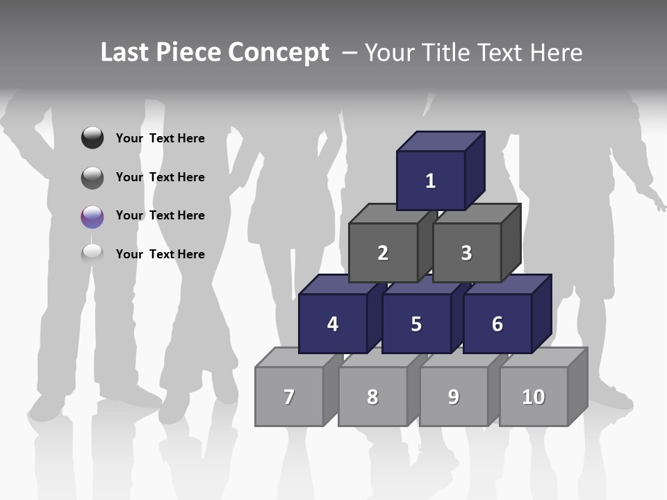 Silhouette Group Pose PowerPoint Template