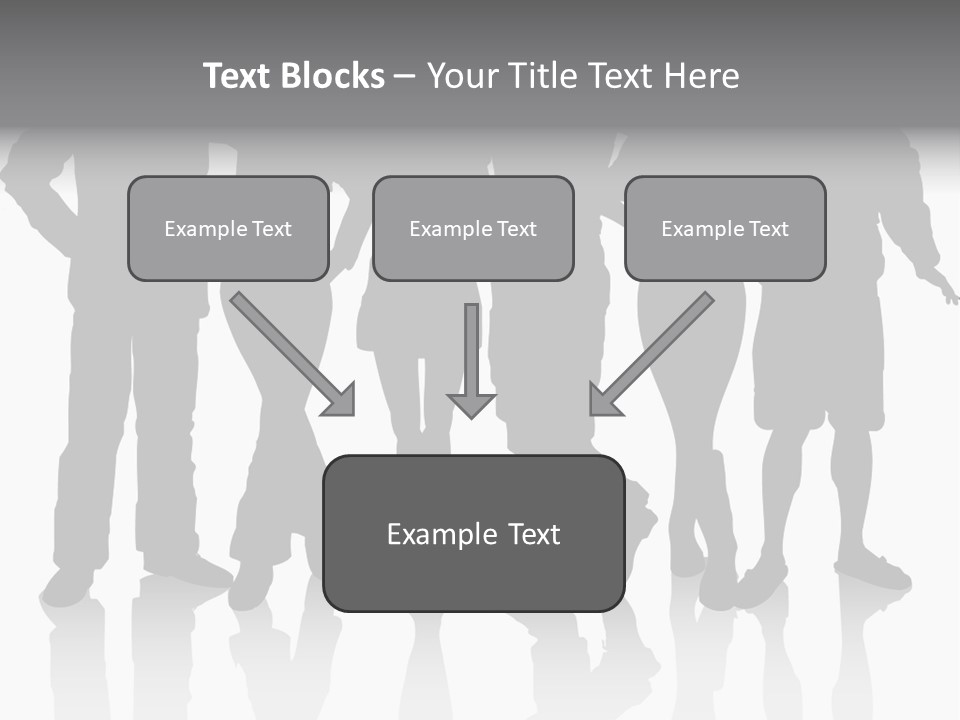 Silhouette Group Pose PowerPoint Template