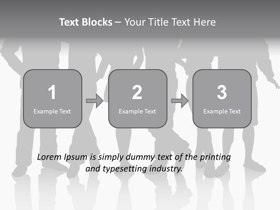 Silhouette Group Pose PowerPoint Template