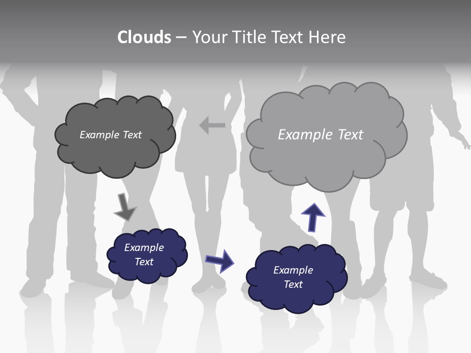 Silhouette Group Pose PowerPoint Template