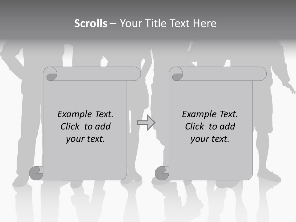 Silhouette Group Pose PowerPoint Template