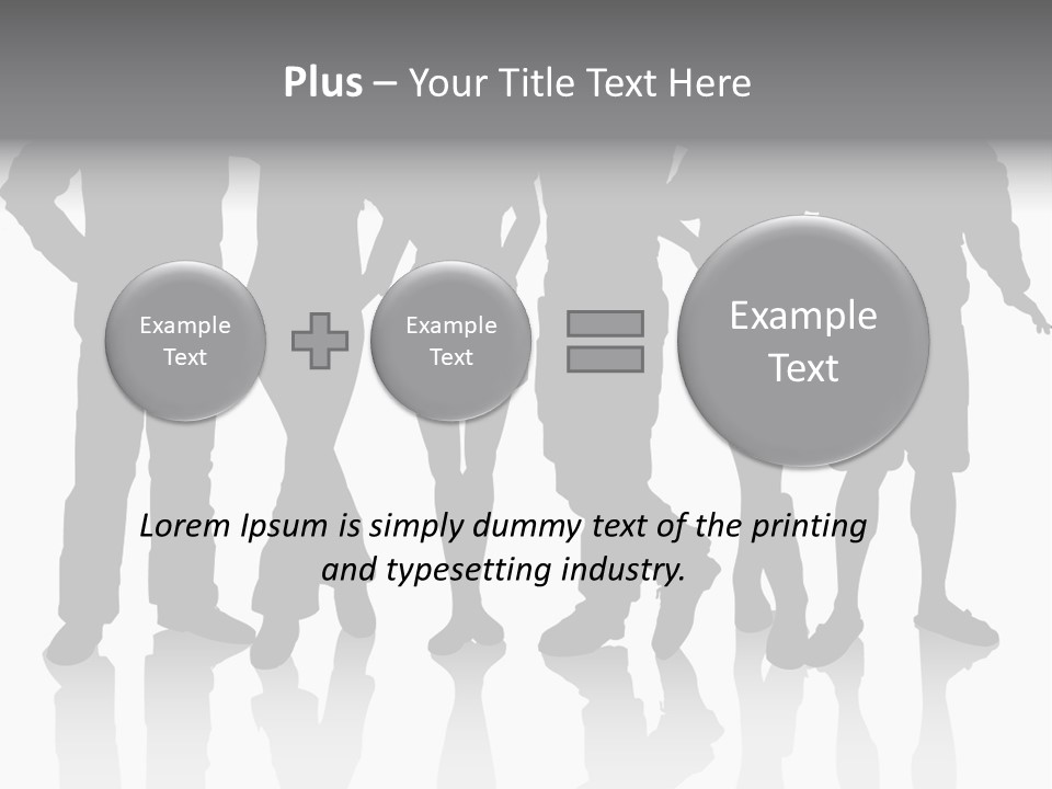 Silhouette Group Pose PowerPoint Template