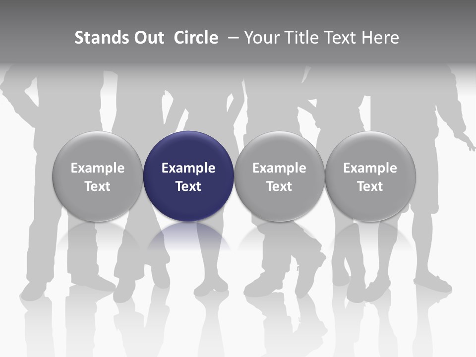 Silhouette Group Pose PowerPoint Template