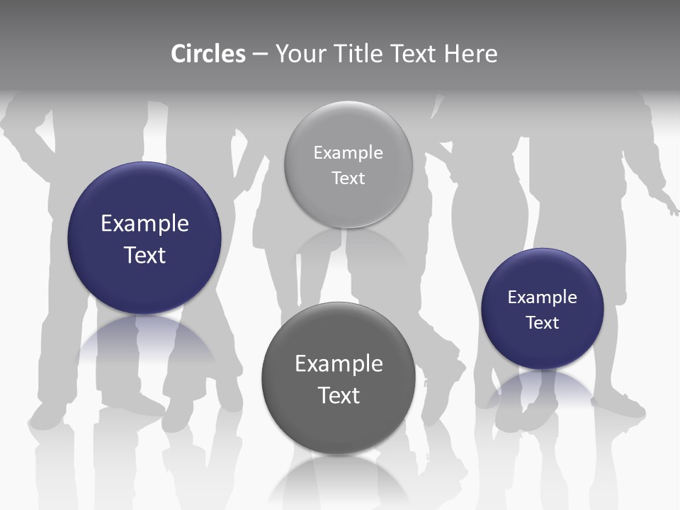 Silhouette Group Pose PowerPoint Template