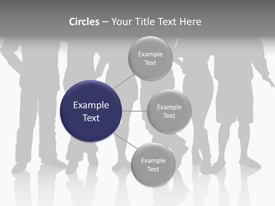 Silhouette Group Pose PowerPoint Template