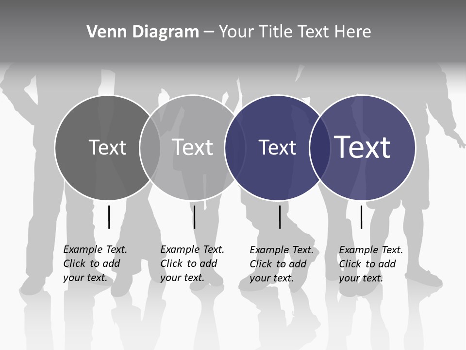 Silhouette Group Pose PowerPoint Template