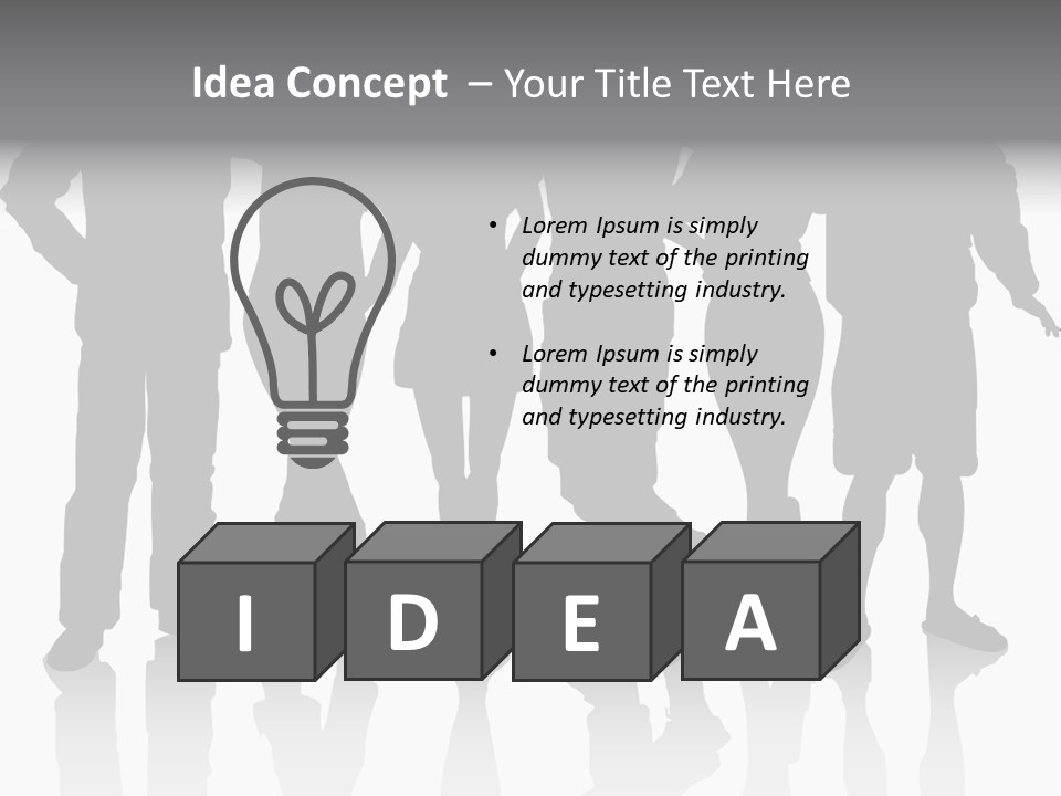 Silhouette Group Pose PowerPoint Template