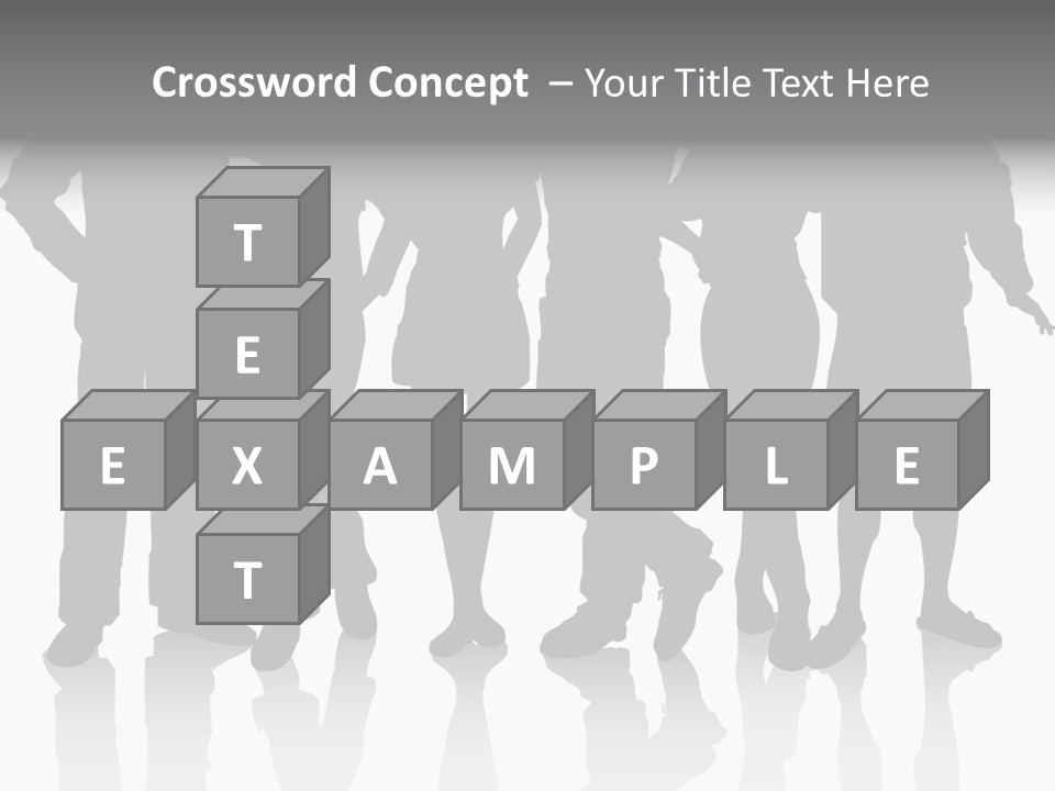 Silhouette Group Pose PowerPoint Template