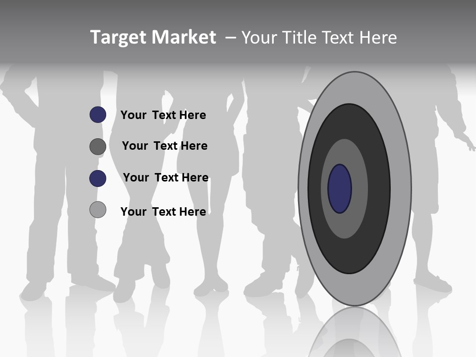 Silhouette Group Pose PowerPoint Template