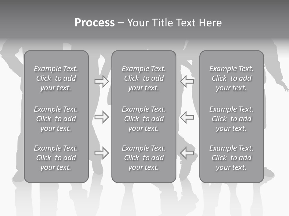 Silhouette Group Pose PowerPoint Template
