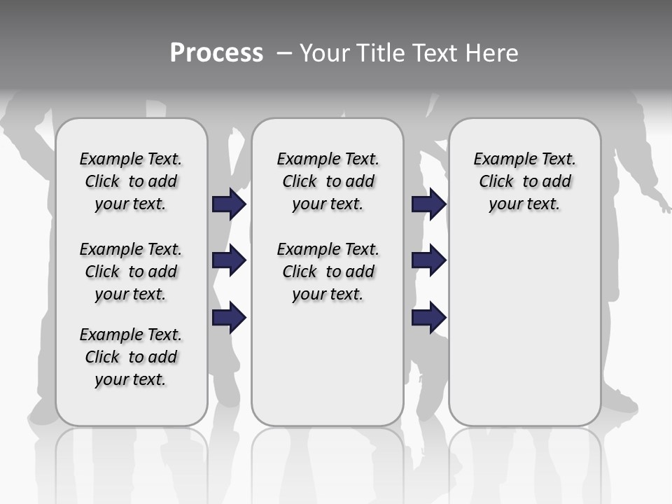 Silhouette Group Pose PowerPoint Template