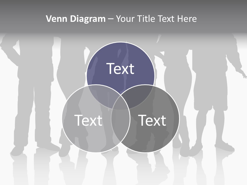 Silhouette Group Pose PowerPoint Template