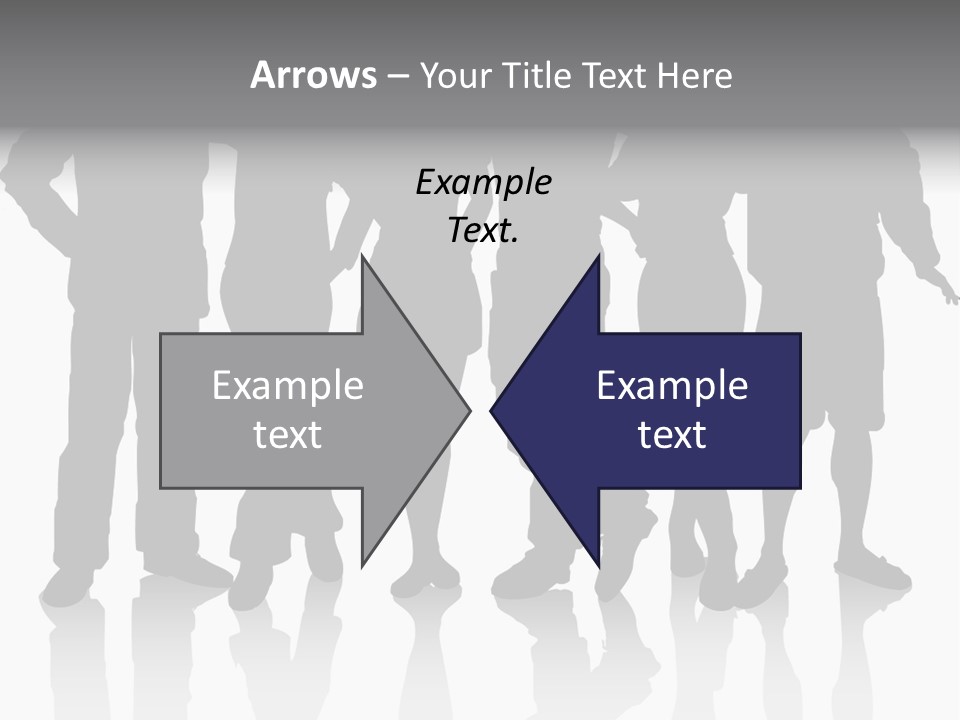 Silhouette Group Pose PowerPoint Template