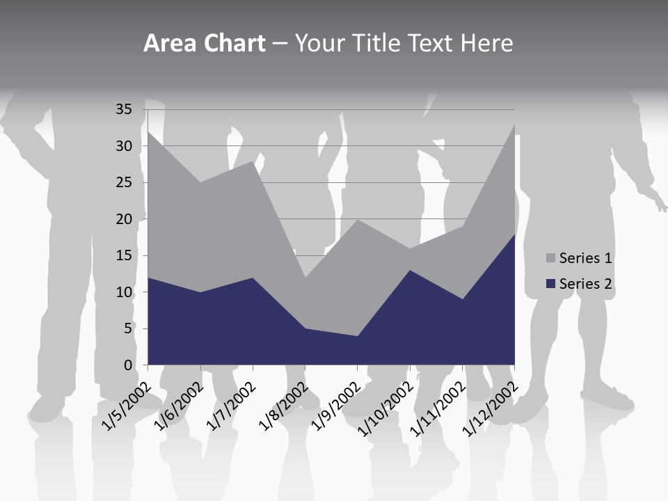Silhouette Group Pose PowerPoint Template