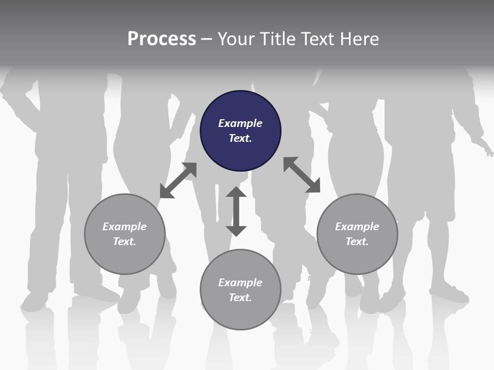 Silhouette Group Pose PowerPoint Template