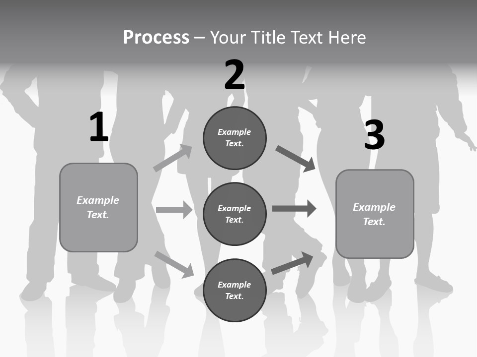 Silhouette Group Pose PowerPoint Template